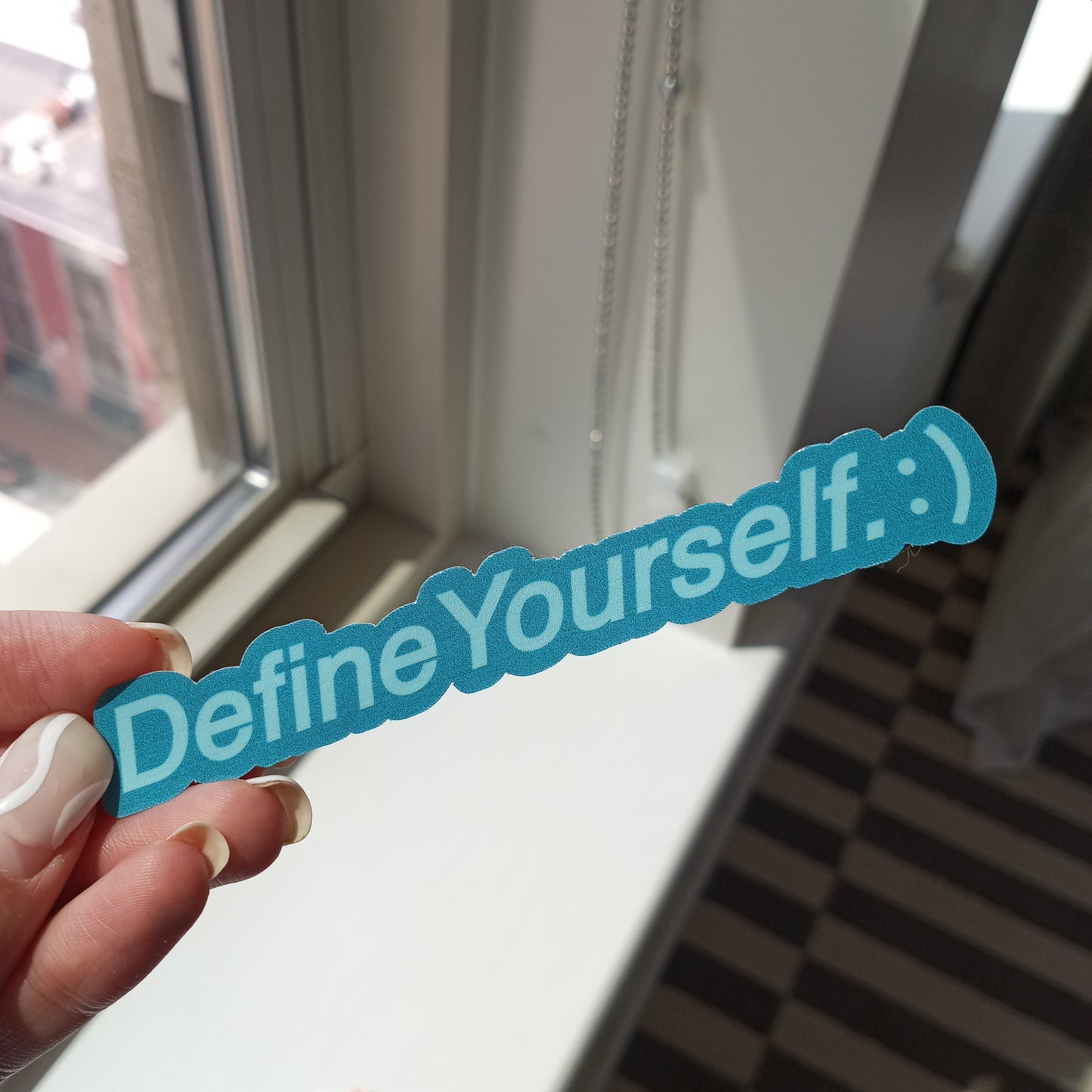Define Yourself Sticker + Mini Logo Sticker